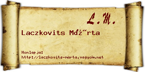 Laczkovits Márta névjegykártya