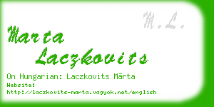 marta laczkovits business card